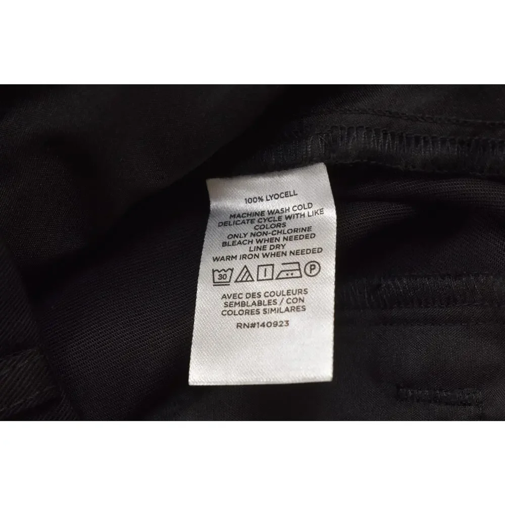 LOFT Women's Size 6 Black 100% Lyocell Pleated High Waist Relaxed Utility Short - Picture 7 of 8